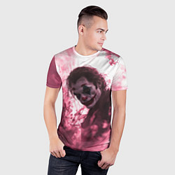 Футболка спортивная мужская Джокер в розовом дыму, цвет: 3D-принт — фото 2