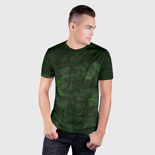 Мужская спорт-футболка Абстракция - strange camouflage / 3D-принт – фото 3