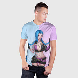 Футболка спортивная мужская League of Legends - Jinx, цвет: 3D-принт — фото 2