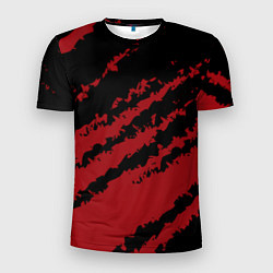Мужская спорт-футболка The color is red and black