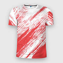 Мужская спорт-футболка The color is white and red