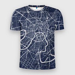 Футболка спортивная мужская Карта Москвы - столица России, цвет: 3D-принт