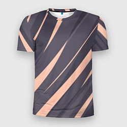 Мужская спорт-футболка Перламутровый серый полосы