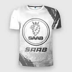 Футболка спортивная мужская Saab - white gradient, цвет: 3D-принт