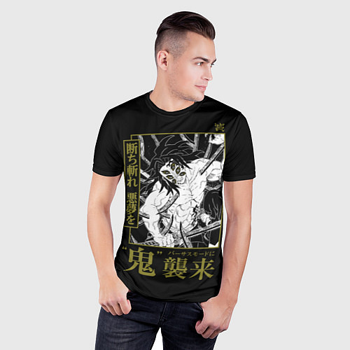 Мужская спорт-футболка Кокушибо Тсугикуни - демон / 3D-принт – фото 3