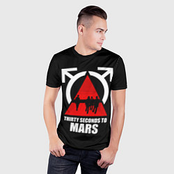 Футболка спортивная мужская 30 Seconds to Mars - poster, цвет: 3D-принт — фото 2