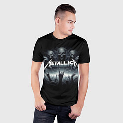 Футболка спортивная мужская Metallica thrash metal - gesture, цвет: 3D-принт — фото 2