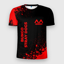 Мужская спорт-футболка Bungo Stray Dogs - red gradient вертикально