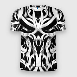 Мужская спорт-футболка Абстрактный узор - изогнутые формы трайбл татуиров