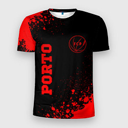 Футболка спортивная мужская Porto - red gradient вертикально, цвет: 3D-принт