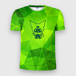 Футболка спортивная мужская Kuromi green poly, цвет: 3D-принт