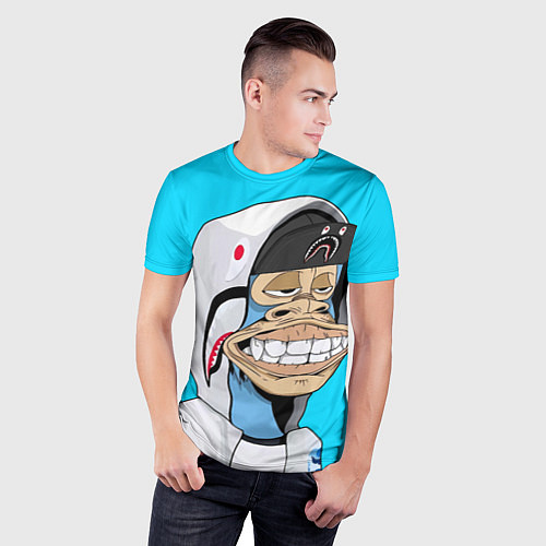 Мужская спорт-футболка NFT ape in the hood / 3D-принт – фото 3