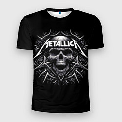 Футболка спортивная мужская Metallica - a skull with roses and thorns, цвет: 3D-принт
