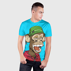 Футболка спортивная мужская NFT smile ape, цвет: 3D-принт — фото 2