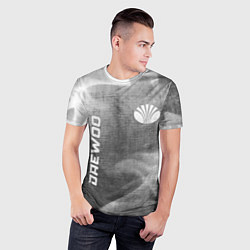 Футболка спортивная мужская Daewoo - grey gradient вертикально, цвет: 3D-принт — фото 2