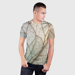 Футболка спортивная мужская Прожилки листика, цвет: 3D-принт — фото 2