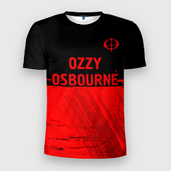 Футболка спортивная мужская Ozzy Osbourne - red gradient посередине, цвет: 3D-принт
