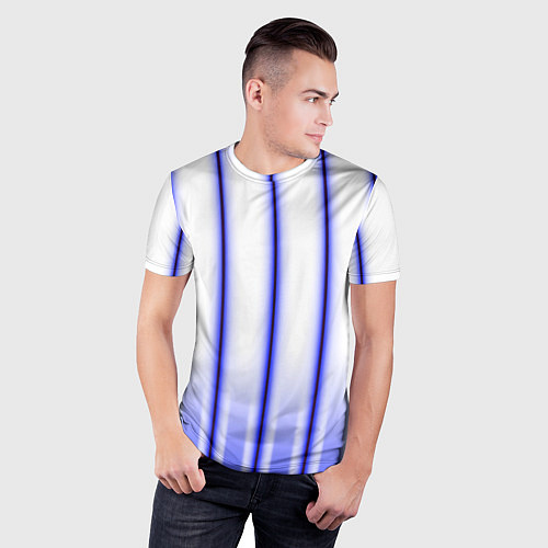 Мужская спорт-футболка Striped suit / 3D-принт – фото 3