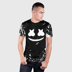 Футболка спортивная мужская Marshmello брызги красок, цвет: 3D-принт — фото 2