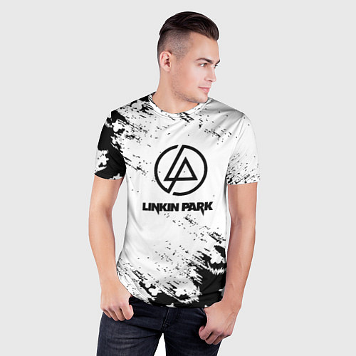 Мужская спорт-футболка Marshmello x Linkin park / 3D-принт – фото 3