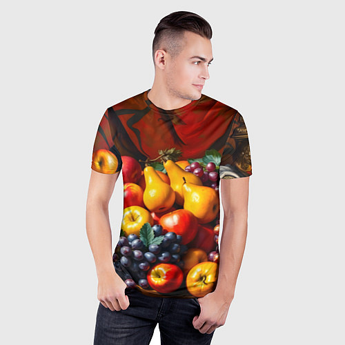Мужская спорт-футболка Фруктовый натюрморт / 3D-принт – фото 3