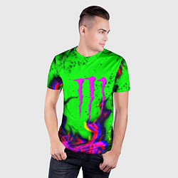 Футболка спортивная мужская Monster Energy flame, цвет: 3D-принт — фото 2