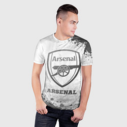 Футболка спортивная мужская Arsenal - white gradient, цвет: 3D-принт — фото 2