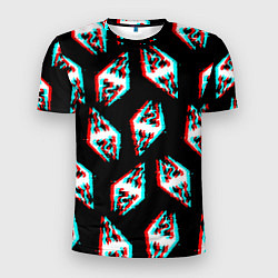 Футболка спортивная мужская Skyrim glitch logo patten, цвет: 3D-принт