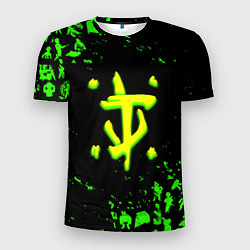 Футболка спортивная мужская Doom x fallout кислотное лого, цвет: 3D-принт