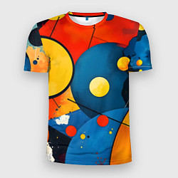 Мужская спорт-футболка Динамичный красочный паттерн
