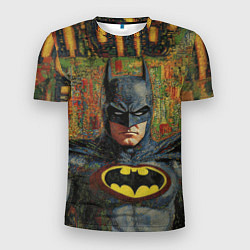 Футболка спортивная мужская Текстурный Бэтмен, цвет: 3D-принт