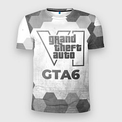 Футболка спортивная мужская GTA6 - white gradient, цвет: 3D-принт