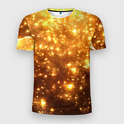 Мужская спорт-футболка Золотые блестки потертая текстура