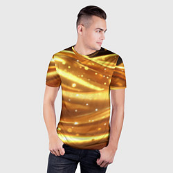 Футболка спортивная мужская Золотая ткань с блестками, цвет: 3D-принт — фото 2