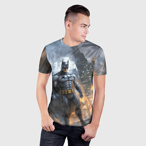 Мужская спорт-футболка Бэтмен - старый стиль / 3D-принт – фото 3