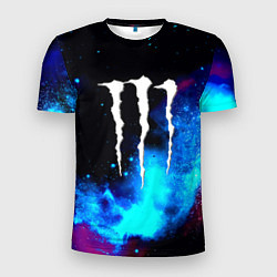 Мужская спорт-футболка Monster energy космос