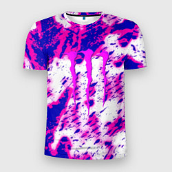 Мужская спорт-футболка Monster energy краски гранж