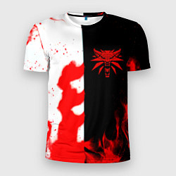 Мужская спорт-футболка Ведьмак огненный