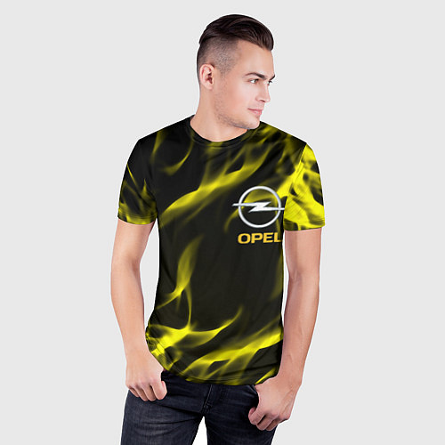 Мужская спорт-футболка Opel огненный стиль / 3D-принт – фото 3