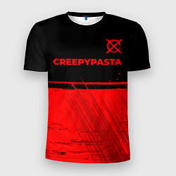 Футболка спортивная мужская CreepyPasta - red gradient посередине, цвет: 3D-принт