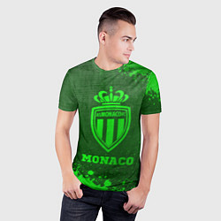 Футболка спортивная мужская Monaco - green gradient, цвет: 3D-принт — фото 2