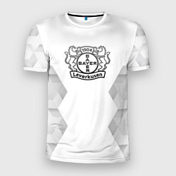 Футболка спортивная мужская Bayer 04 white poly, цвет: 3D-принт