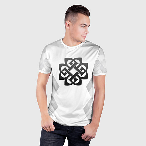 Мужская спорт-футболка Breaking Benjamin white poly / 3D-принт – фото 3