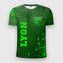 Футболка спортивная мужская Lyon - green gradient вертикально, цвет: 3D-принт