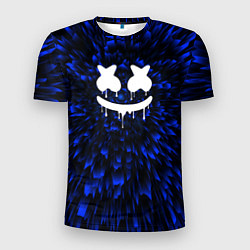 Футболка спортивная мужская Marshmello blue energy, цвет: 3D-принт
