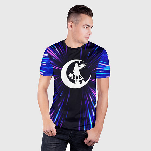 Мужская спорт-футболка Angels of Death neon energy / 3D-принт – фото 3
