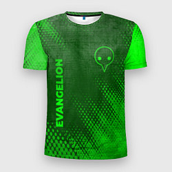 Футболка спортивная мужская Evangelion - green gradient вертикально, цвет: 3D-принт