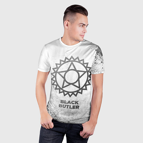 Мужская спорт-футболка Black Butler - white gradient / 3D-принт – фото 3