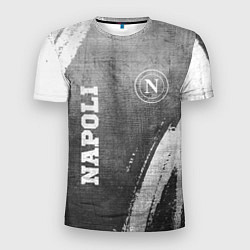 Мужская спорт-футболка Napoli - grey gradient вертикально