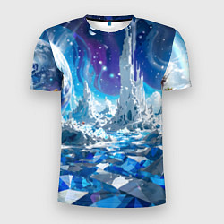 Мужская спорт-футболка Космический фантастический пейзаж
